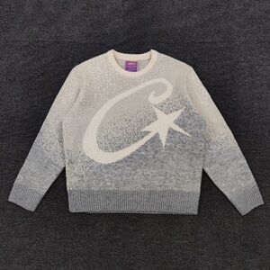 Corteiz Stylish Men's Crewneck Sweater in Cream and Gray